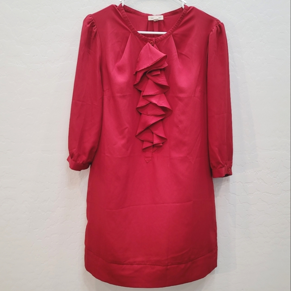 Silence + Noise Red Blouse Tunic Top Women's Size Large